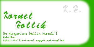 kornel hollik business card